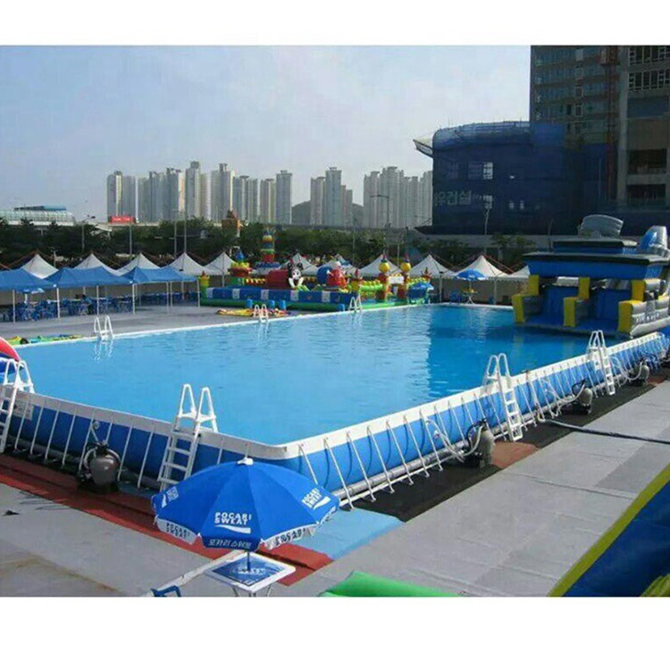 Pool Ladder Above Ground - 9.87X5.21X1.5M Outdoor large bracket swimming pool