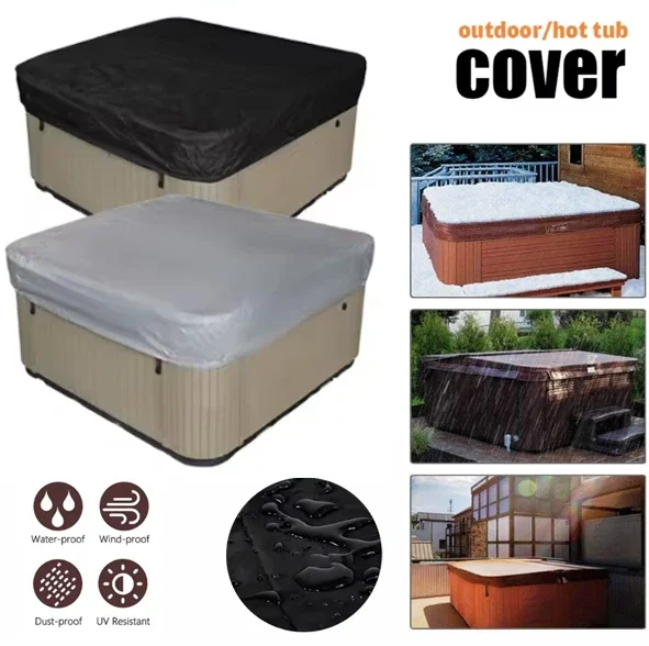 Pool Cover Waterproof - Spa Hot Tub Dust Cover Bathtub