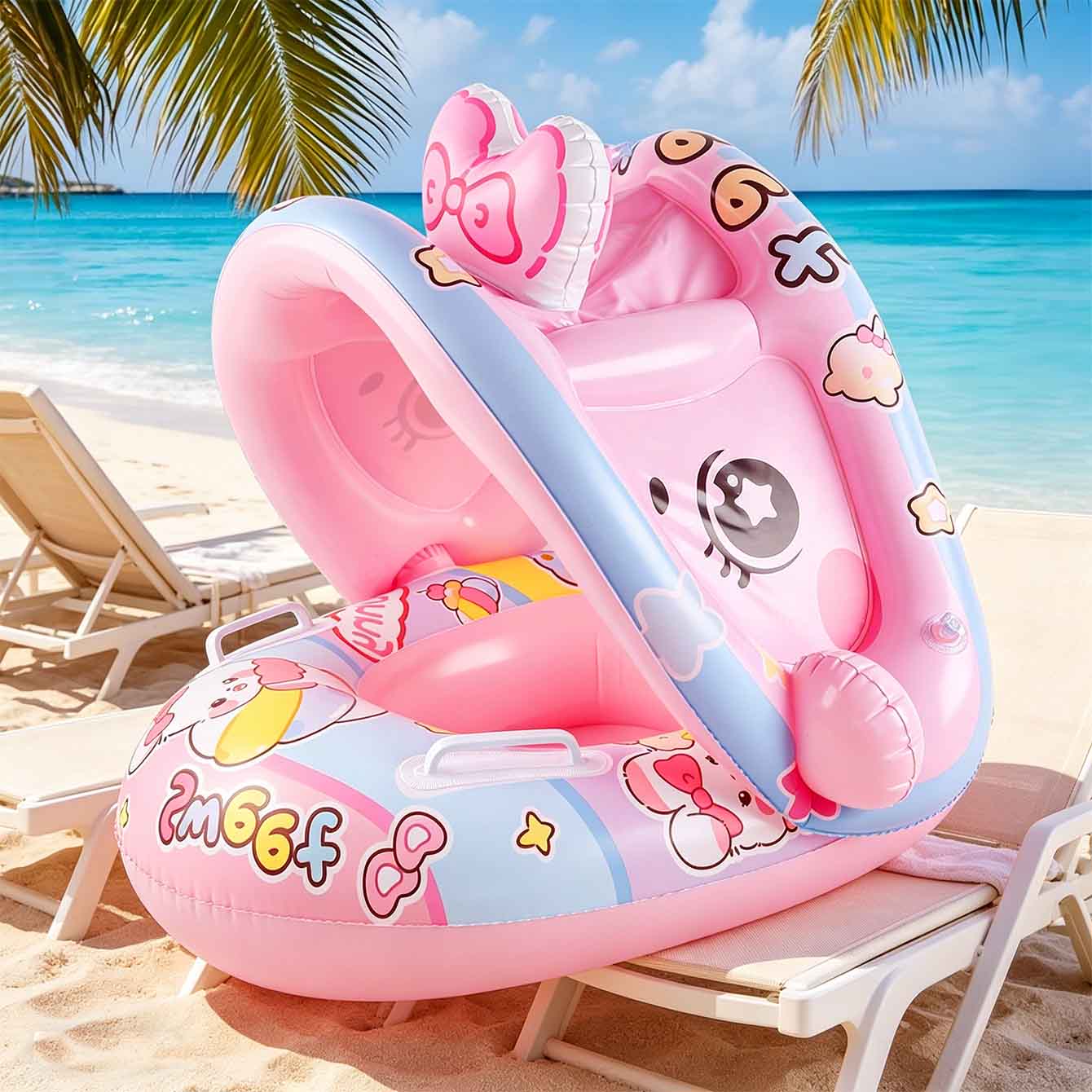 1PC Inflatable Pool Float Seat - Pool Float Ring Inflatable recension och pris