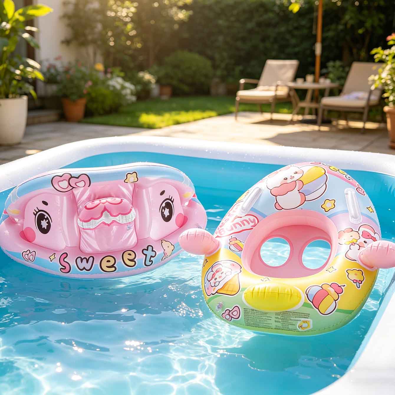 1PC Inflatable Pool Float Seat - Pool Float Ring Inflatable recension och pris