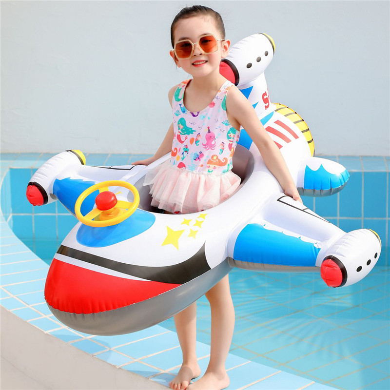 Baby Swimming Circle Airplane  - Pool Float Ring Inflatable recension och pris