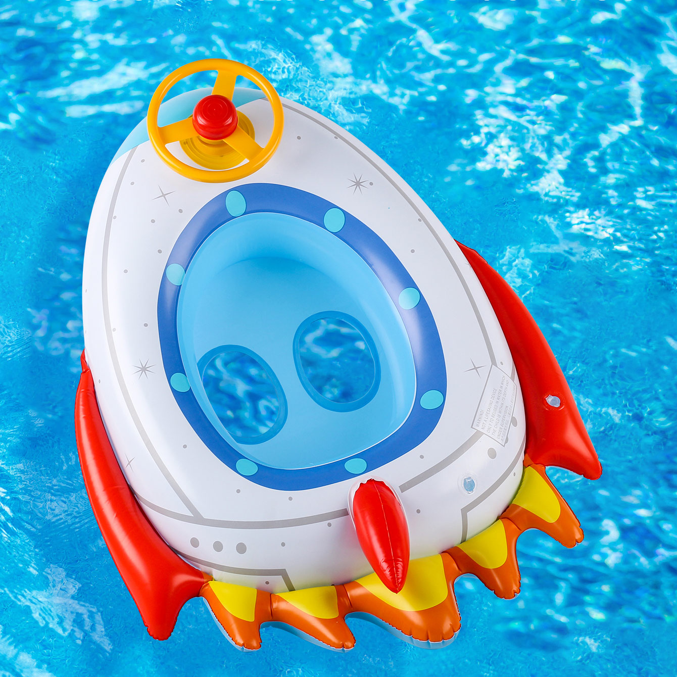 1PC Rocket-shaped Thickened In - Pool Float Ring Inflatable recension och pris