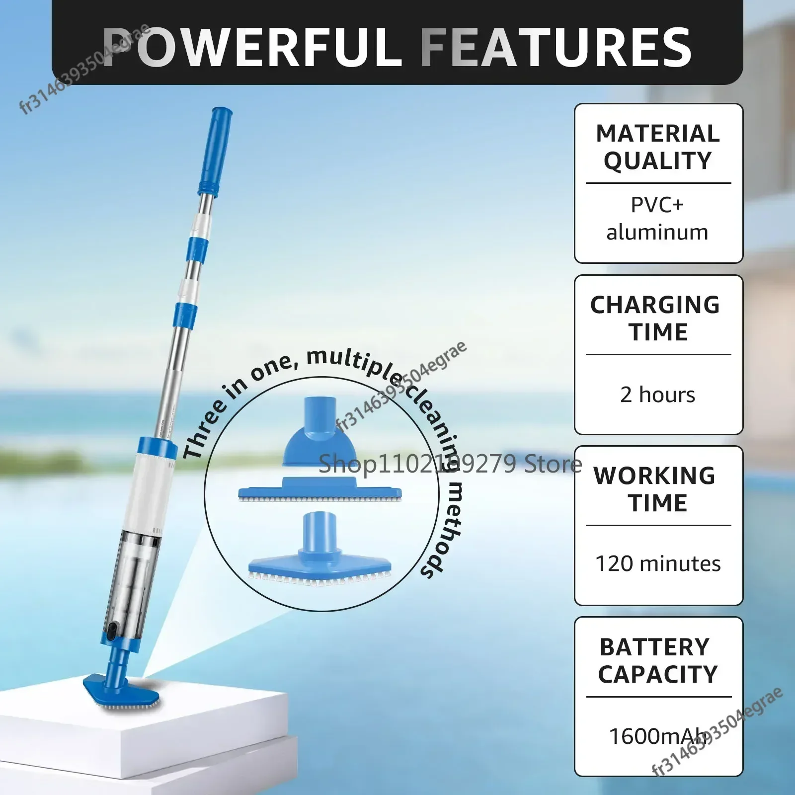 Rechargeable Portable Handheld - Pool Vacuum Manual recension och pris