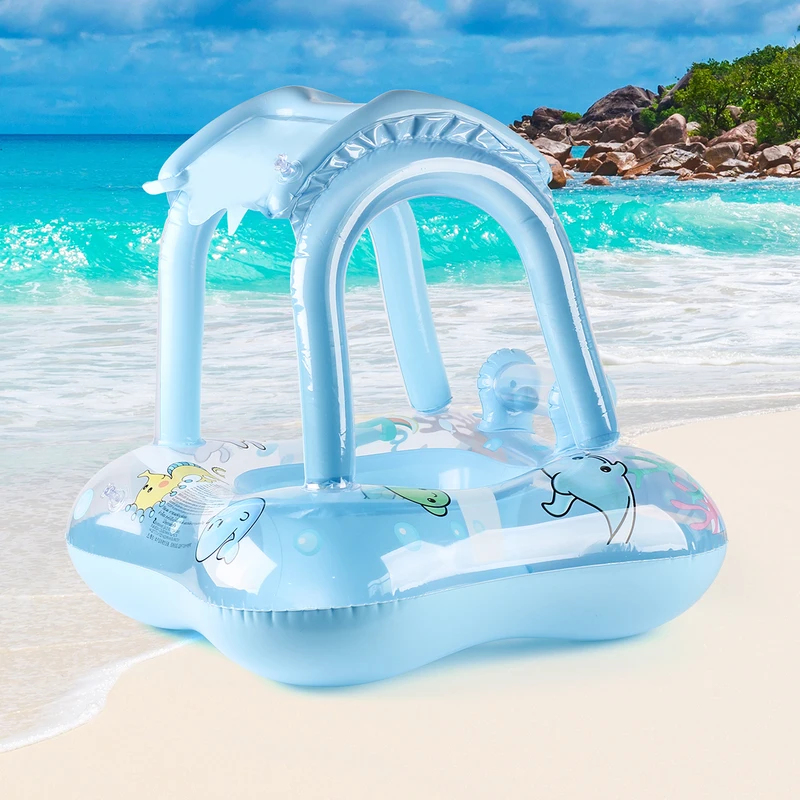 Kids Baby Pool Float with Sun  - Pool Float Ring Inflatable recension och pris