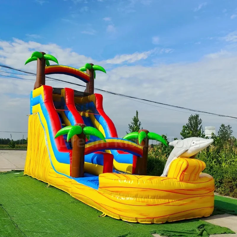 Giant Tropical Dolphin Theme I - Water Slide Inflatable recension och pris