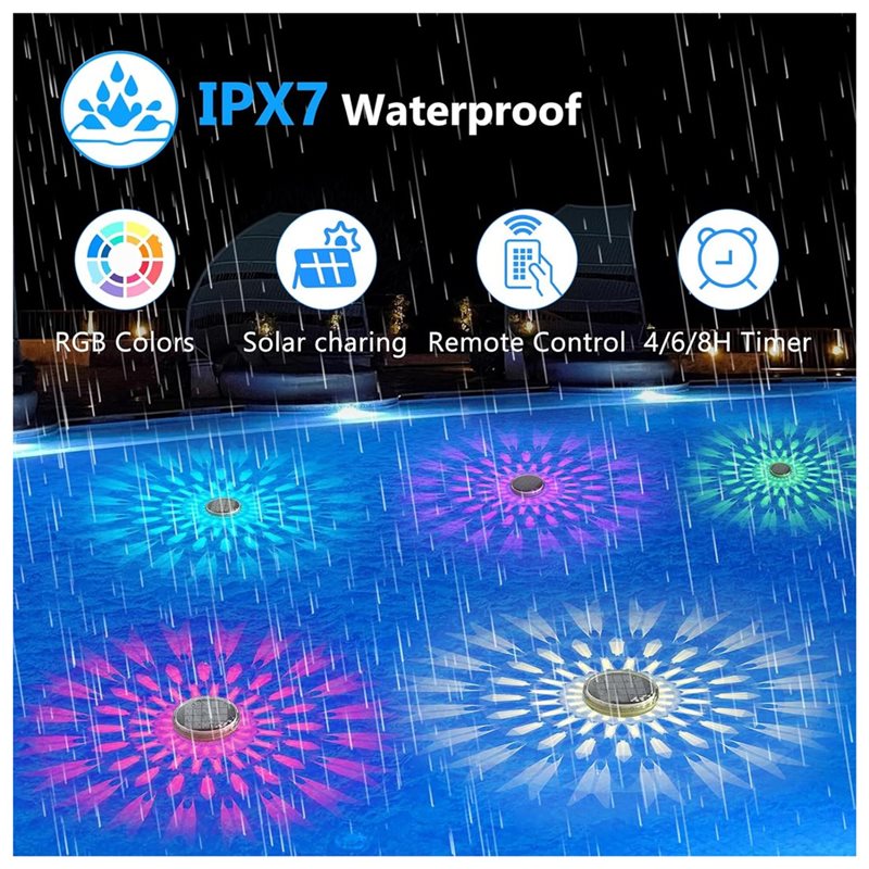 X16A NEW-Floating Solar Rechar - Pool Light Solar Rechargeable recension och pris