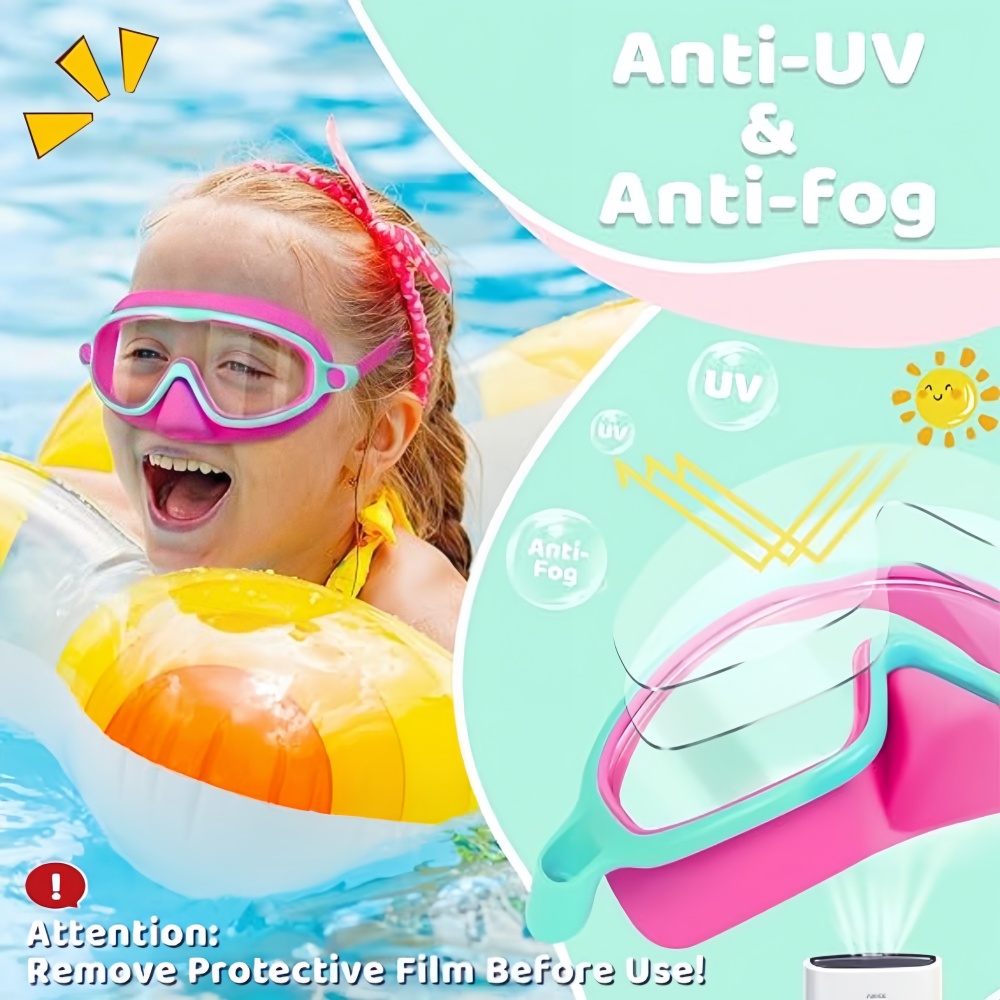 Kids Swim Goggles with Nose Co - Swim Goggles Anti Fog Uv recension och pris