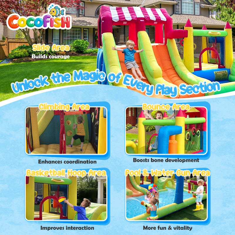 Cocofish Cocofish Backyard Sum - Water Slide Inflatable recension och pris