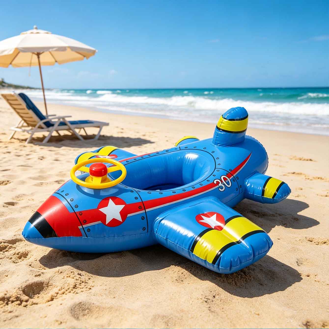 1PC Airplane Swimming Float In - Pool Float Ring Inflatable recension och pris