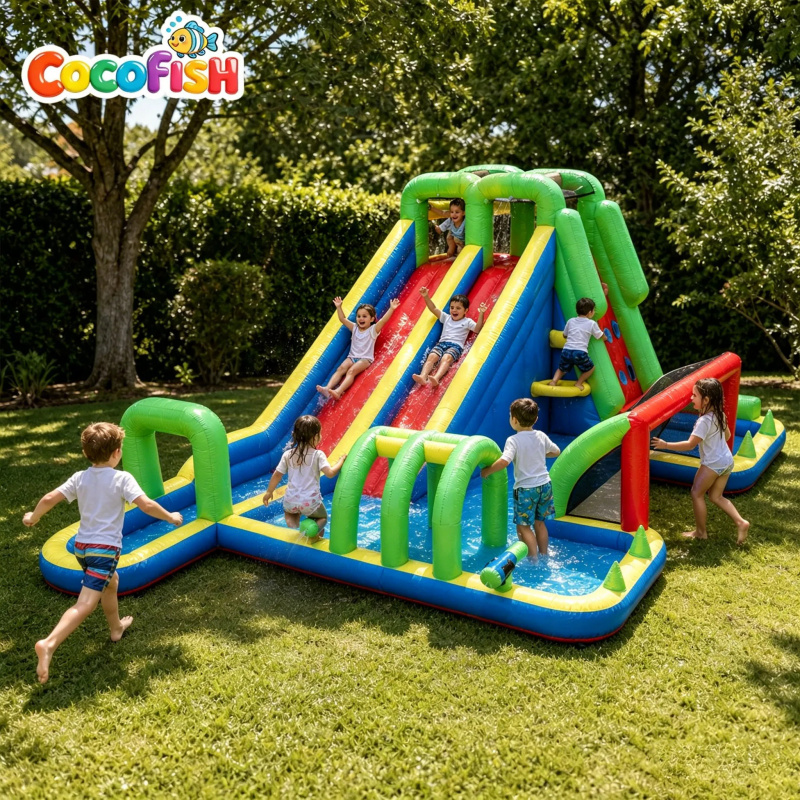 Cocofish Large Inflatable Wate - Water Slide Inflatable recension och pris
