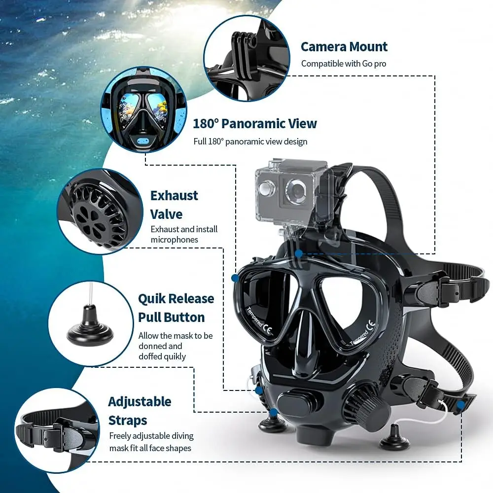 TRIMIX Full Face Diving Mask w - Snorkel Mask Full Face recension och pris