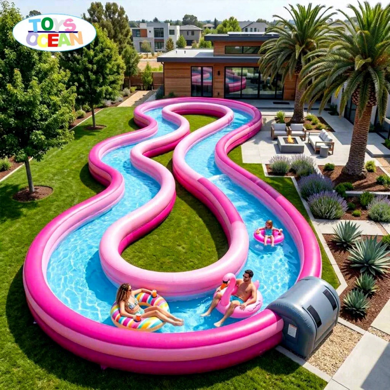Commercial Inflatable Lazy Riv - Water Slide Inflatable recension och pris