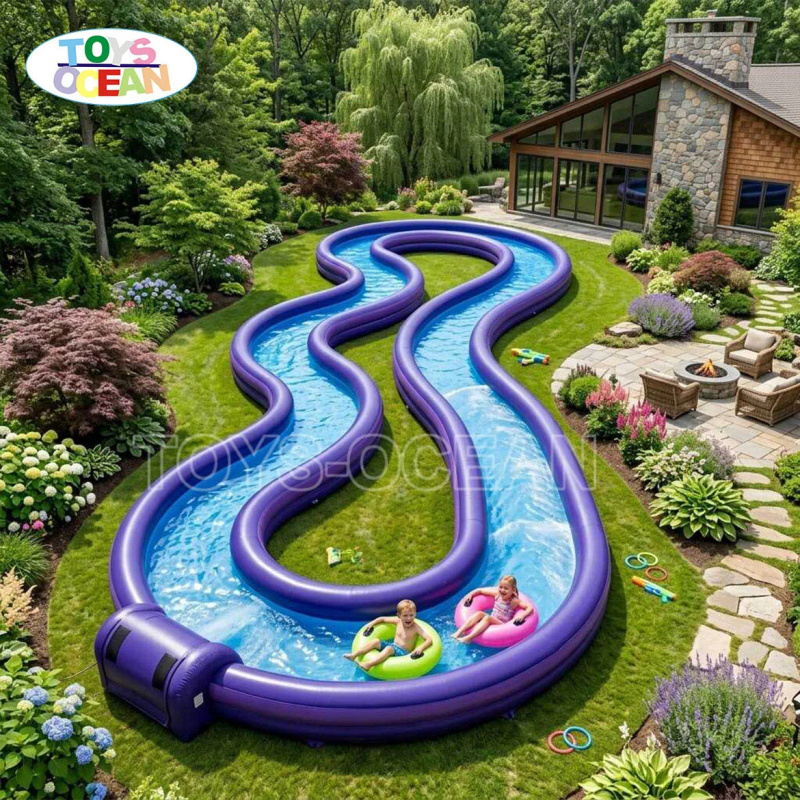 Commercial Inflatable Lazy Riv - Water Slide Inflatable recension och pris