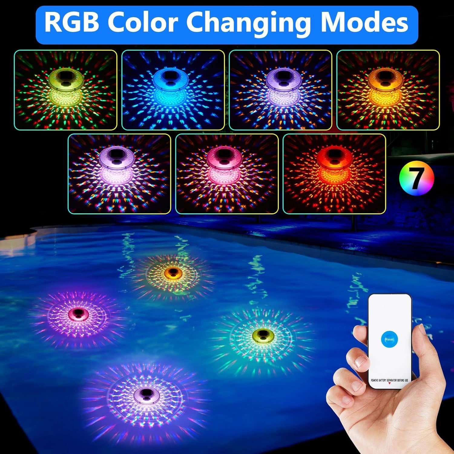 Remote Control Solar Rechargea - Pool Light Solar Rechargeable recension och pris