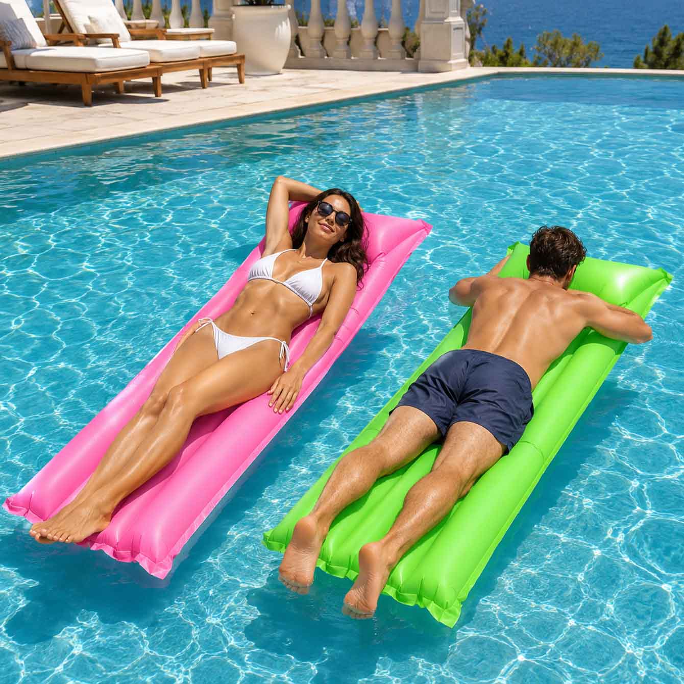 1PC Pool Float Bed Inflatable  - Pool Float Ring Inflatable recension och pris