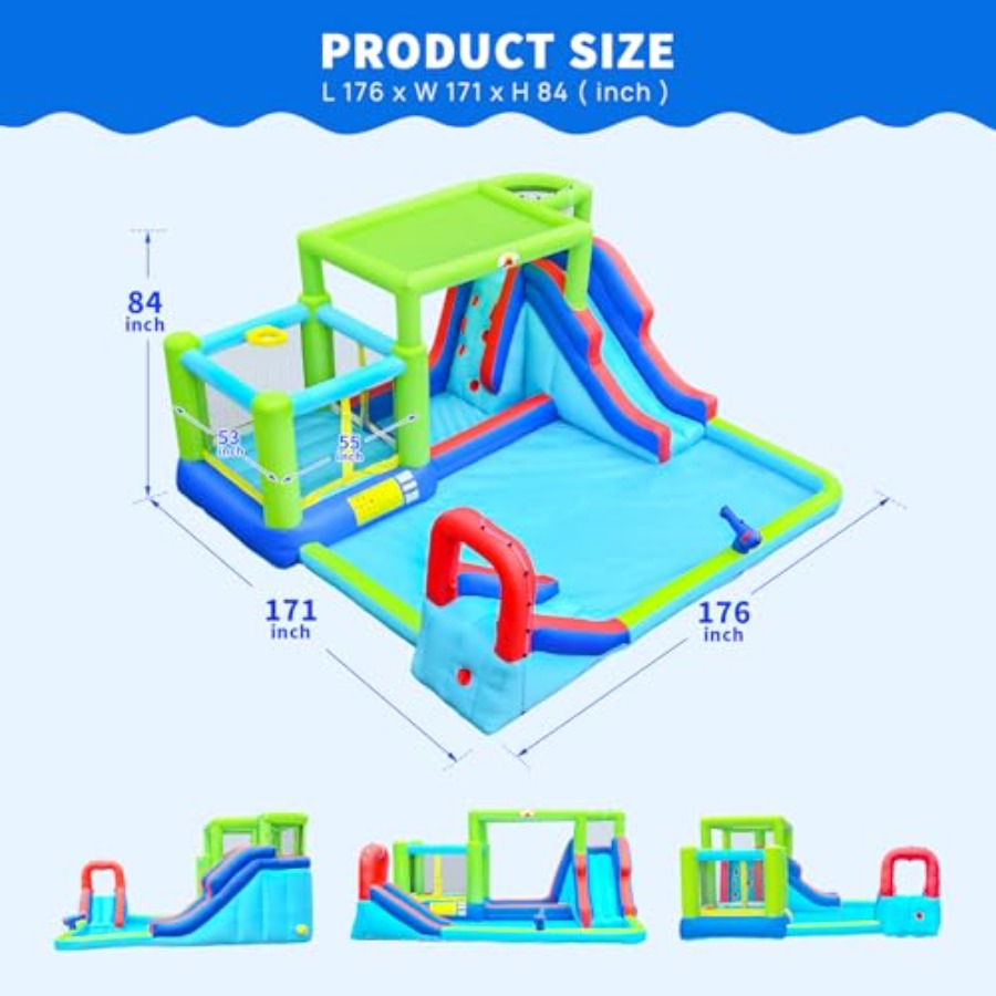 Inflatable Water Slide Water P - Water Slide Inflatable recension och pris